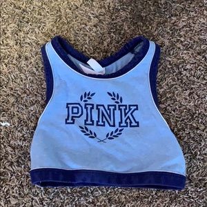 PINK thin low impact sports bra